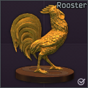 Golden rooster figurine
